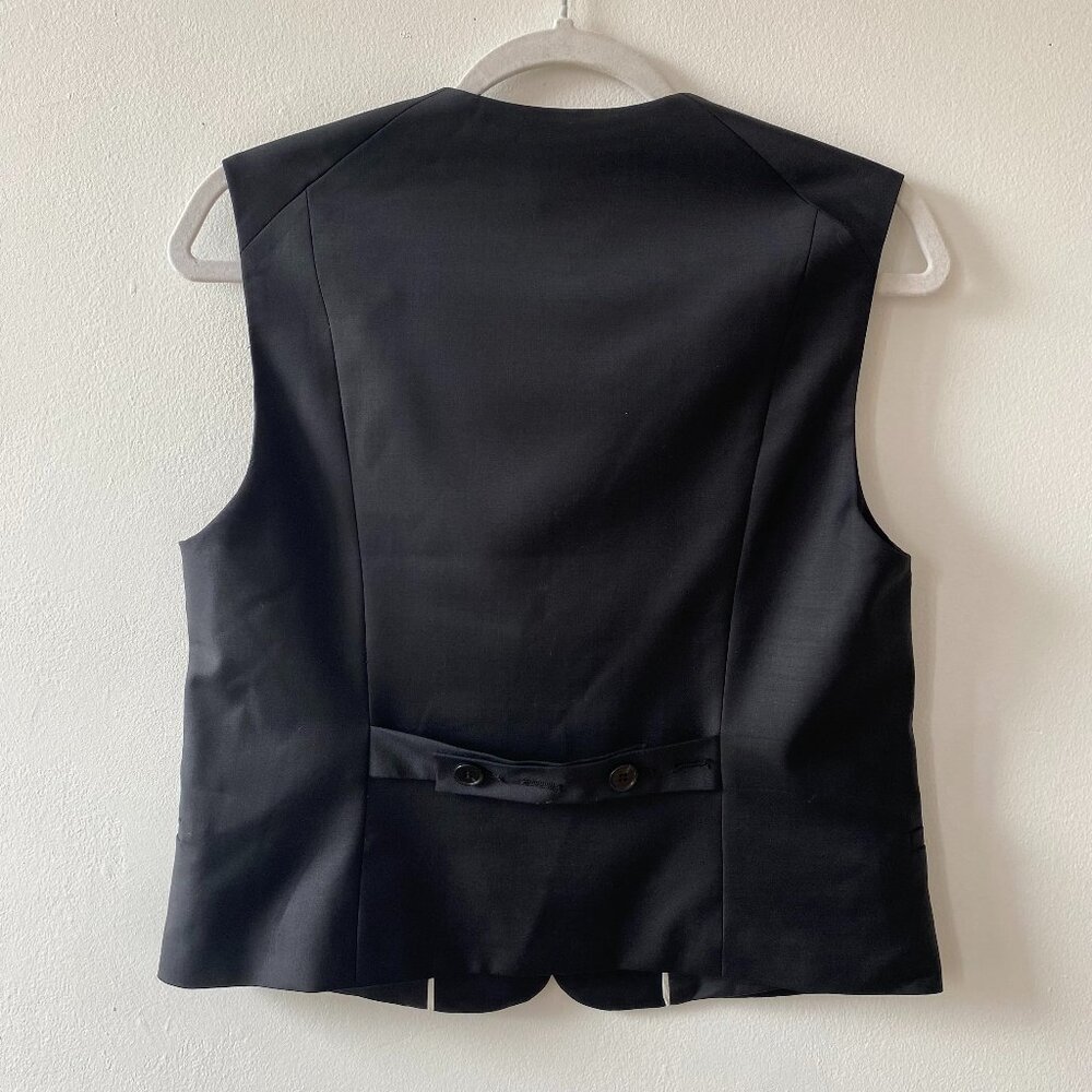 COS Black Cropped Single-Breasted Waistcoat - Picture 2 of 7